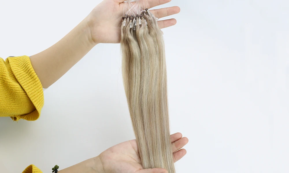 Microlink Platinum Blonde Extensions - Image 24