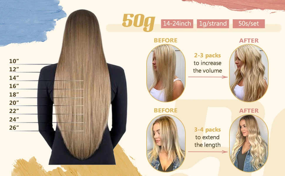 Microlink Platinum Blonde Extensions - Image 26