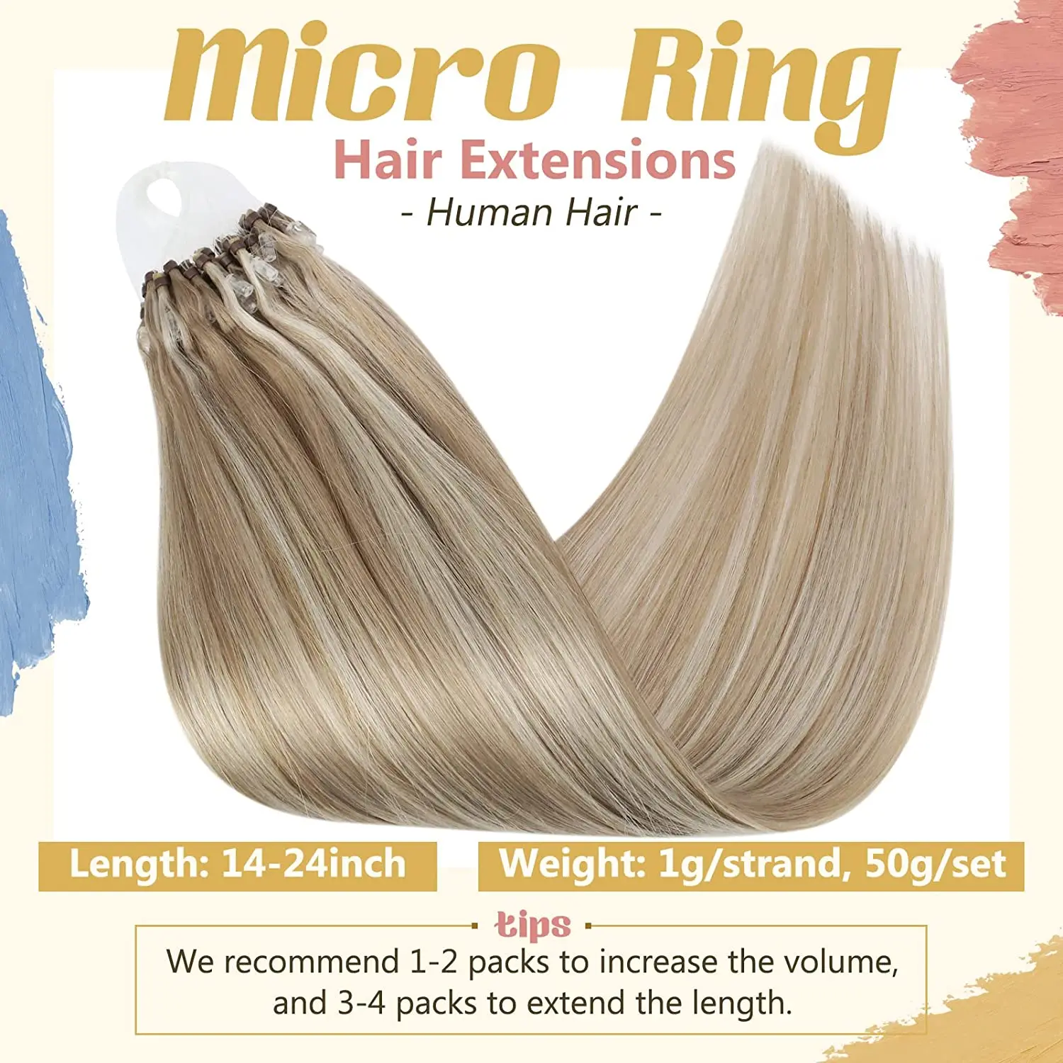 Microlink Platinum Blonde Extensions - Image 3