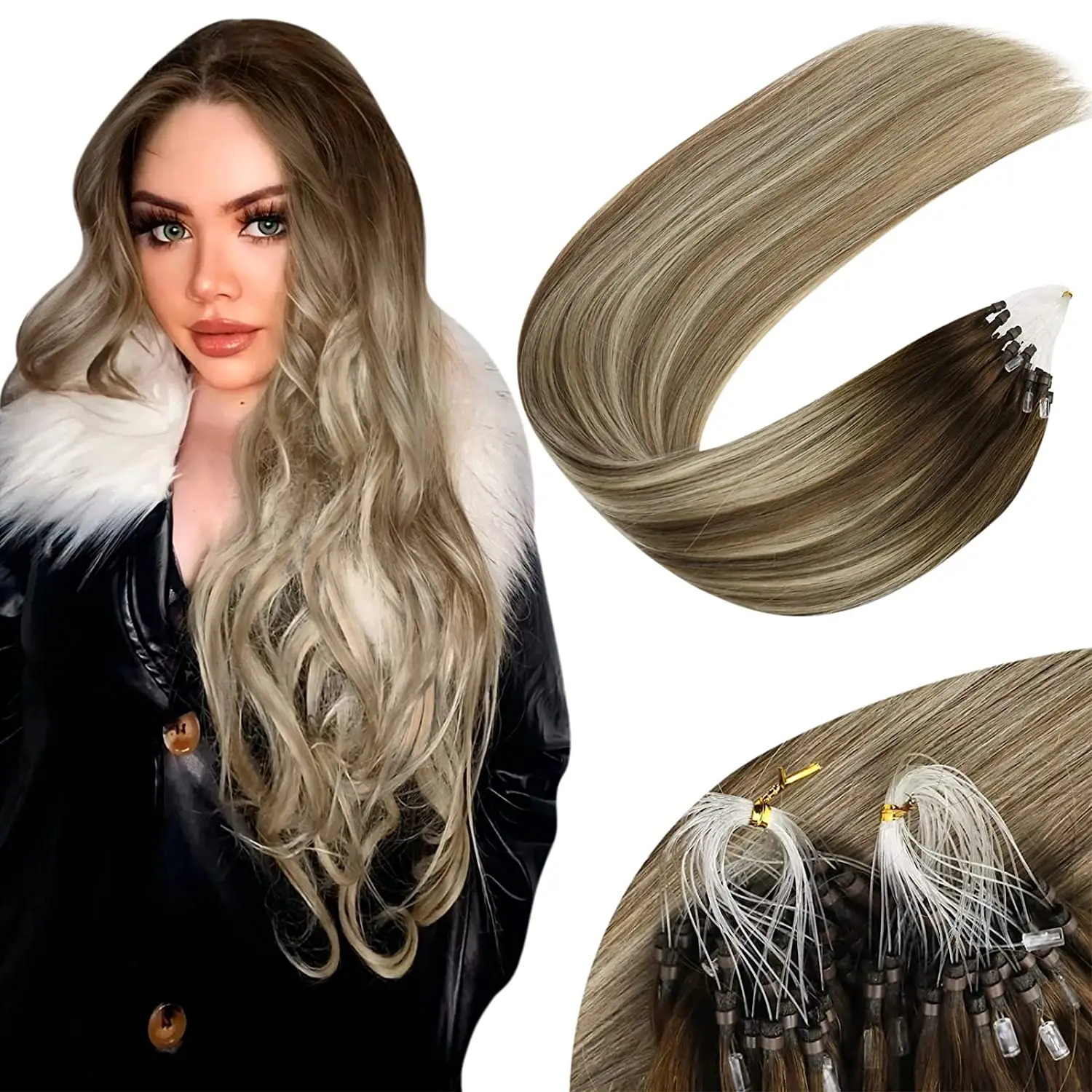 Microlink Platinum Blonde Extensions - Image 14