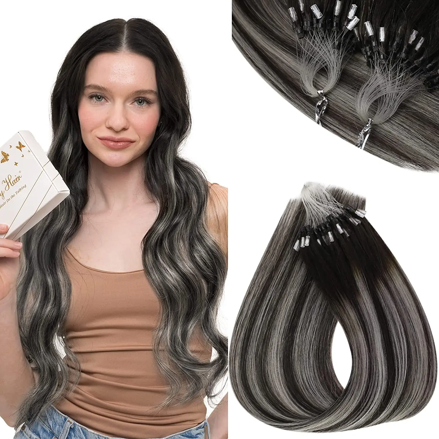 Microlink Platinum Blonde Extensions - Image 15