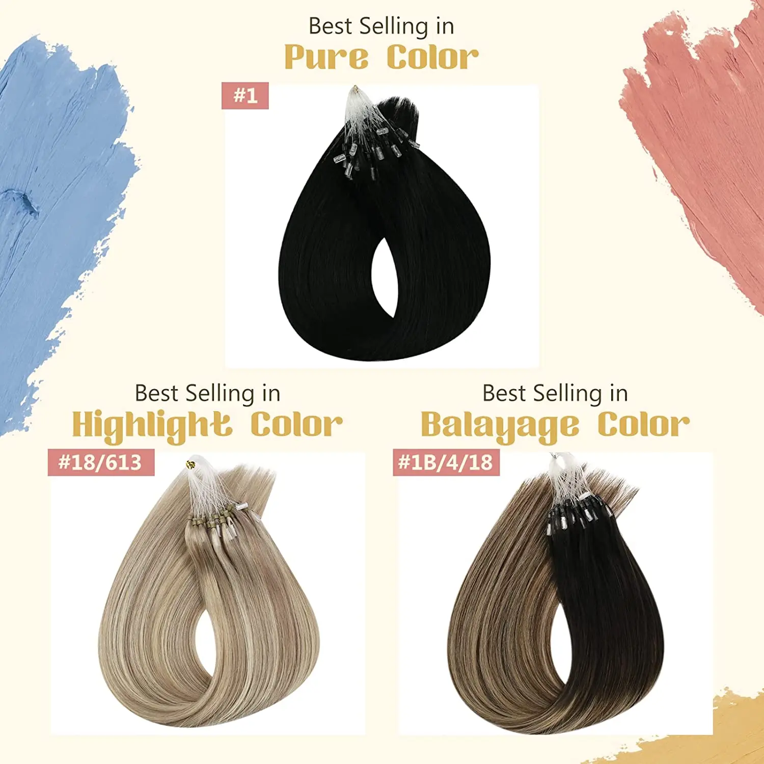 Microlink Platinum Blonde Extensions - Image 5