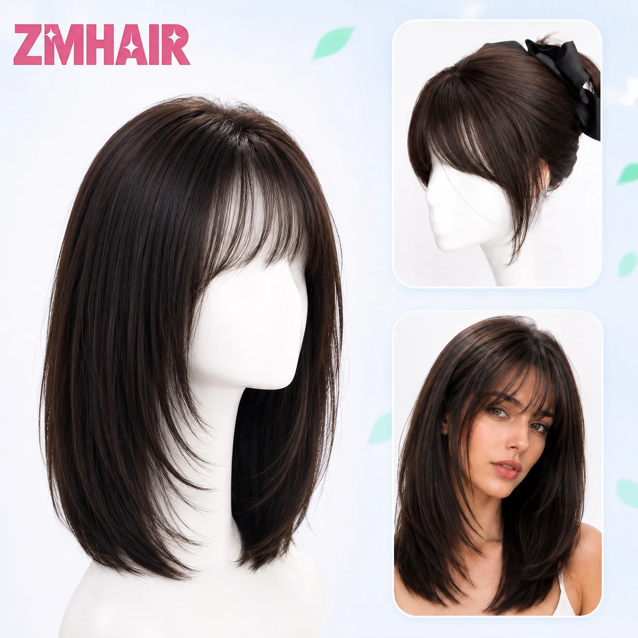 Silky Straight Bangs Human Hair - Image 3