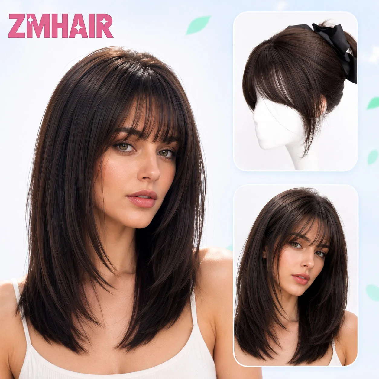 Silky Straight Bangs Human Hair - Image 14