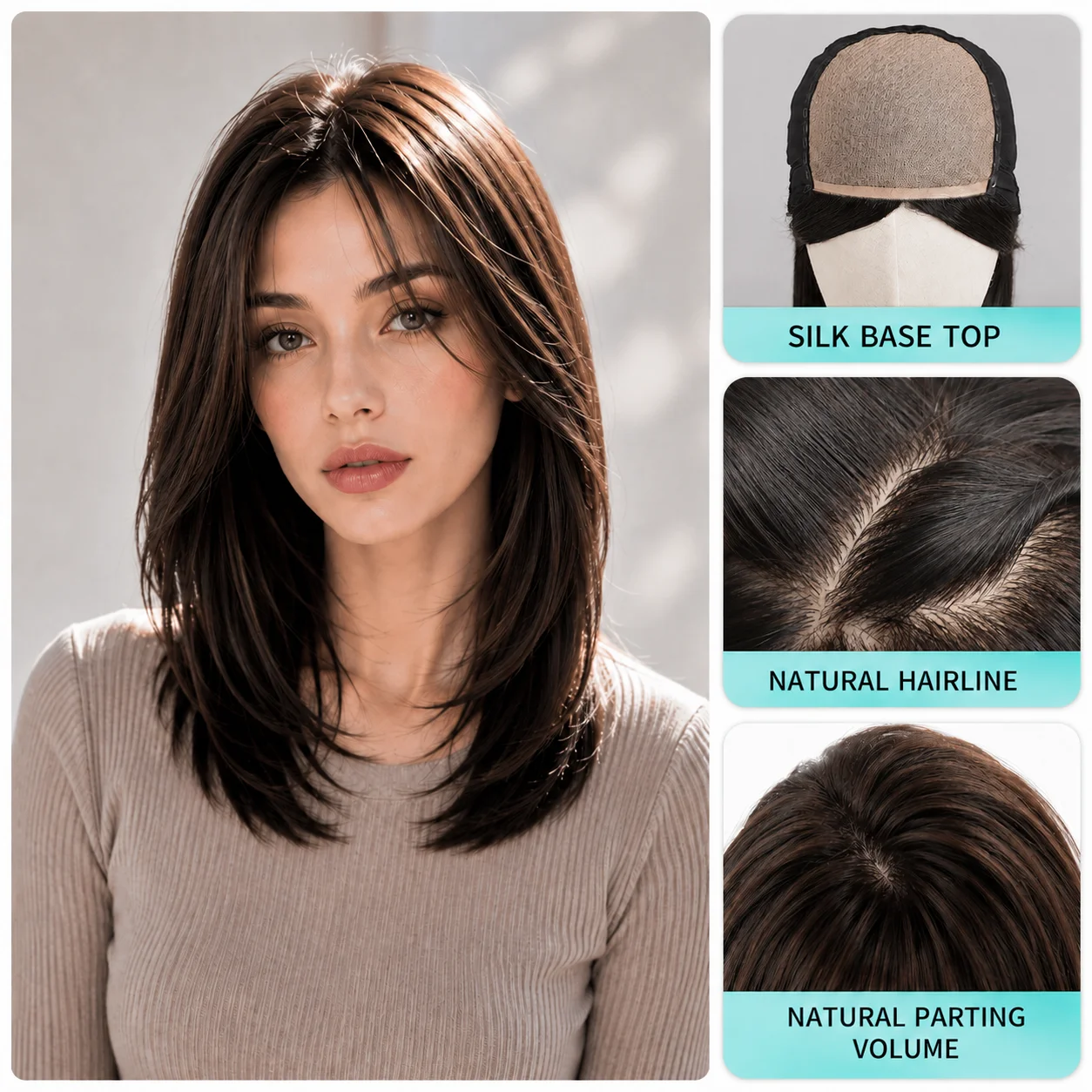 Silky Straight Bangs Human Hair - Image 2