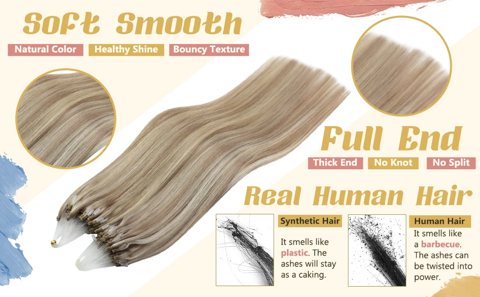 Microlink Platinum Blonde Extensions - Image 20