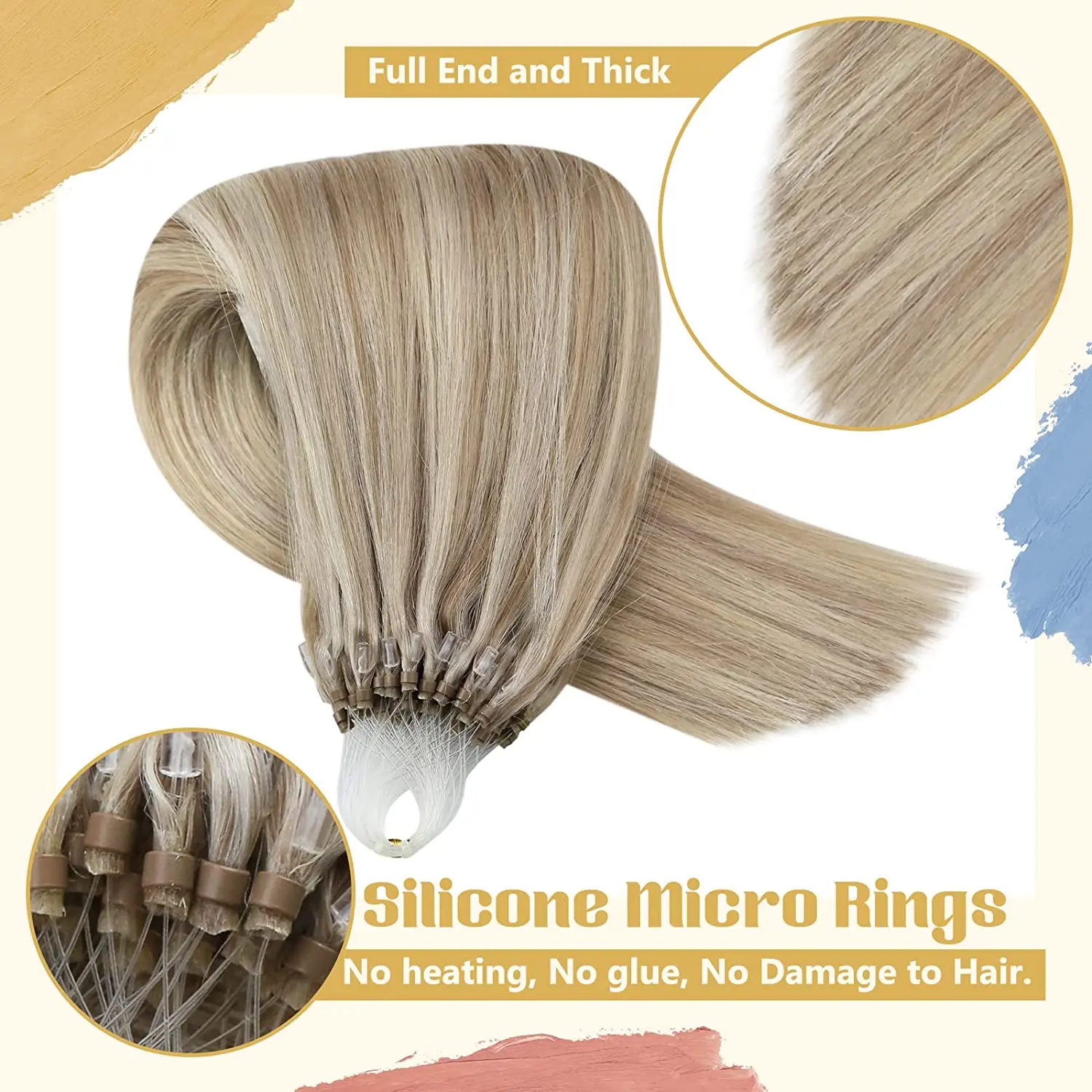 Microlink Platinum Blonde Extensions - Image 2